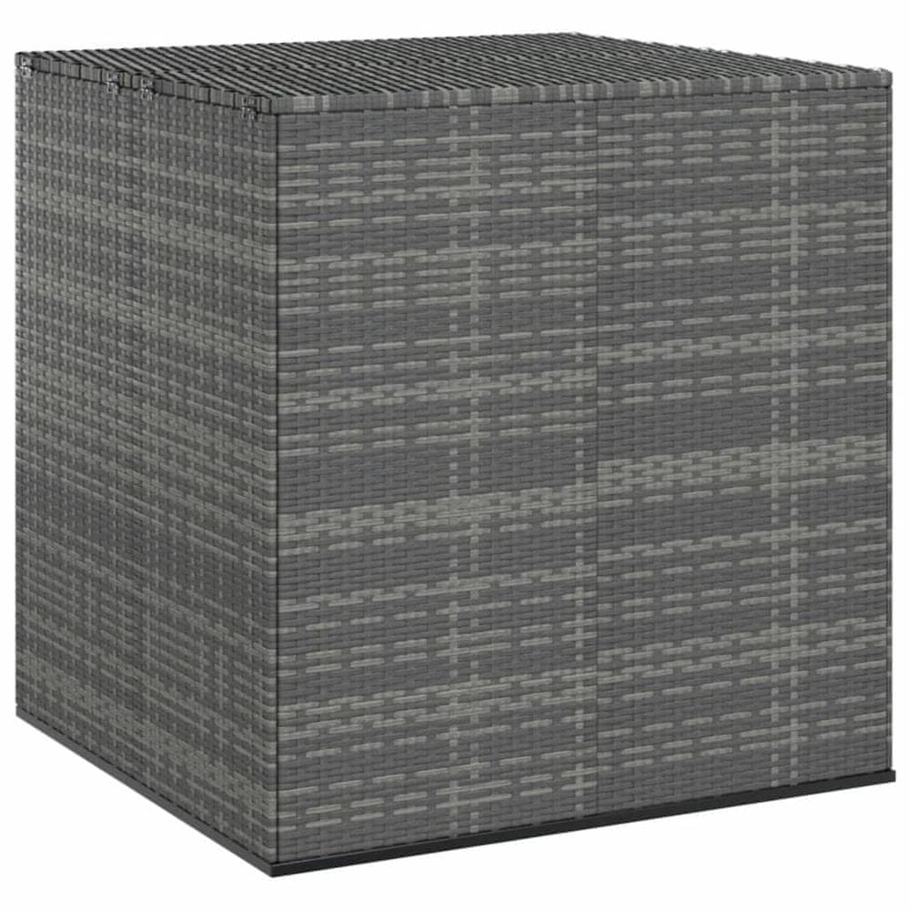 Petromila vidaXL Záhradný úložný box z polyratanu 100x97,5x104 cm sivý